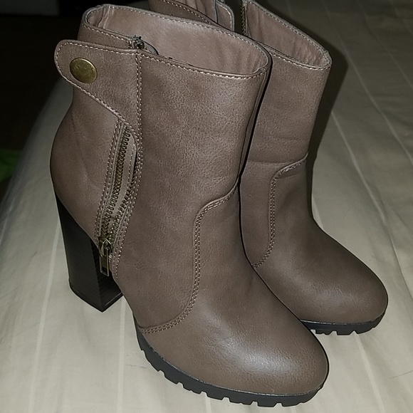 Leather Heeled Ankle Booties - Picture 2 of 3